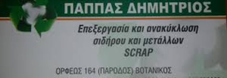 ΑΝΑΚΥΚΛΩΣΗ ΜΕΤΑΛΛΩΝ – ΠΑΠΠΑΣ ΔΗΜΗΤΡΙΟΣ / ΒΟΤΑΝΙΚΟΣ